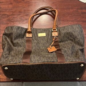 Michael Kors Dark Brown Monogram Tote